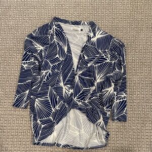 Ava Sky Blue and White Top